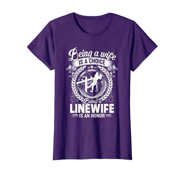 

Womens Being A Linewife Is An Honor T-Shirt Lineman Wife T-Shirt, Mainly pictures