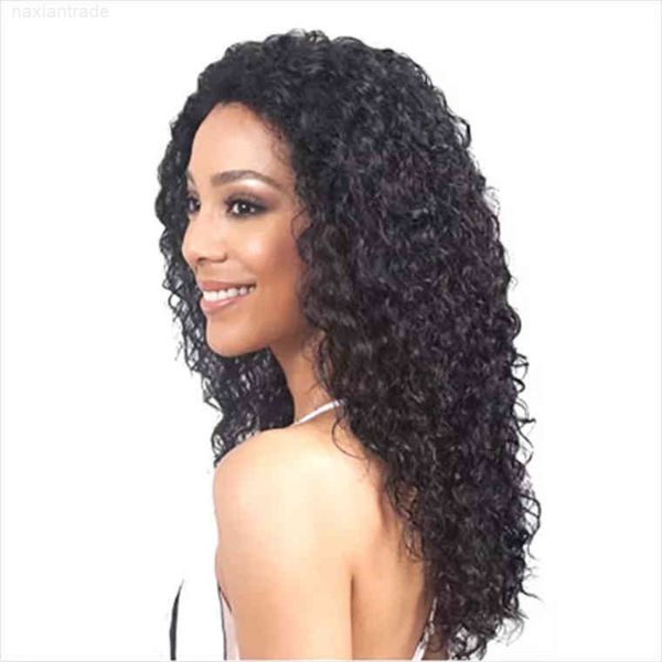 

wig women's multi color small roll medium long wig cover, Black