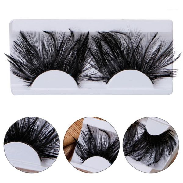 

1 pair makeup false eyelashes exaggeration feather eye lashes soft extension1
