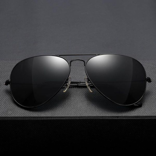 

fashion sunglasses frames protection block men trend high-definition vision alloy frame comfortable and light, Black