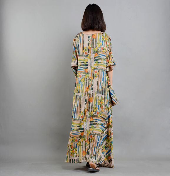 

dress boho plus size dressed as floral women long sleeve with low-necked v-dress irregularly printed, Black;gray