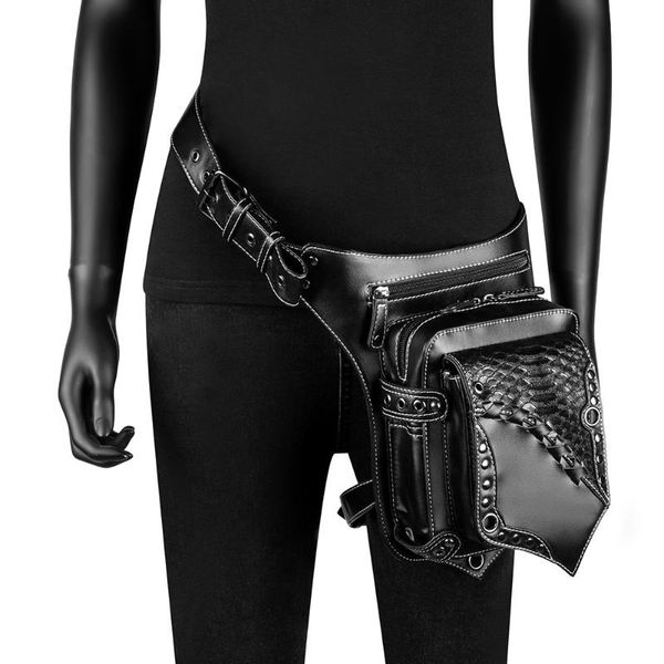 

women's bag punk rock waist outdoor shoulder messenger female mobile phone bags