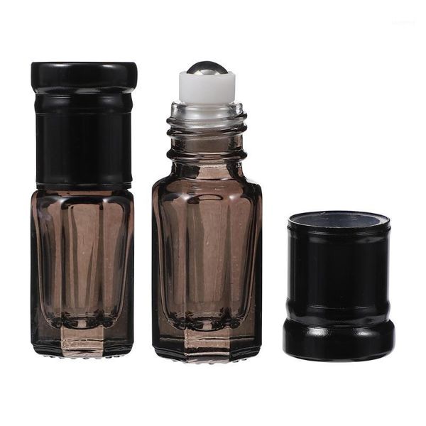 

storage bottles & jars 8pcs 3ml glass mini roll on empty essential oil roller