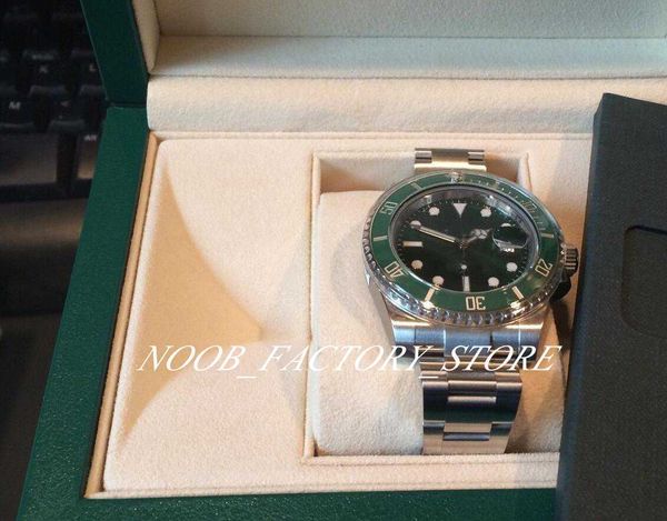 

super n factory v5 2813 movement new watch green ceramic bezel sapphire glass 40mm 116610 116610lv new style original box mens watch watches, Slivery;black