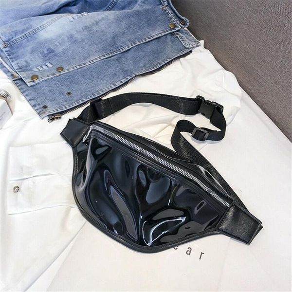 

women waterproof transparent waist bag for the belt lady portable travel hip bum fanny pack pouch small purse bags