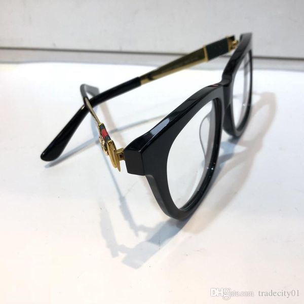

4237 eye glasses for men fashion popular hollow out optical lens cat eye full frame black tortoise silver come with package 4237s, White;black