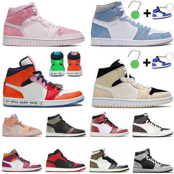 

jumpman 1 1s mens womens basketball shoes high og hyper royal mid barely orange fearless suede twist digital pink women trainersb8py