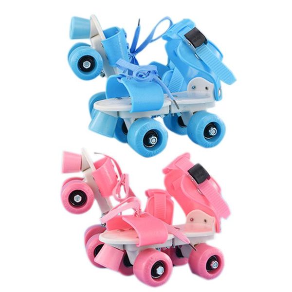 

inline skates double row roller adjustable 4 wheels skateboarding