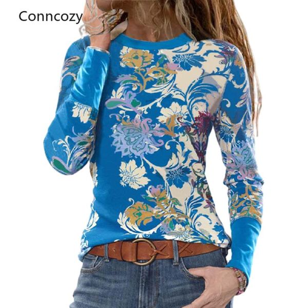 

women's t-shirt spring autumn fashion plus size 5xl long-sleeve printed loose o neck women 2021, White