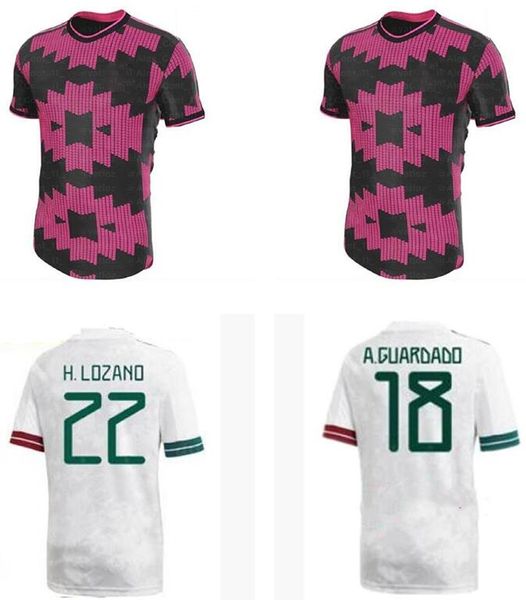 

2020 mexico chicharito mens soccer jerseys h.lozano a.guardado home away goalkeeper football shirts r.jimenez h.herrera uniforms, Black;yellow