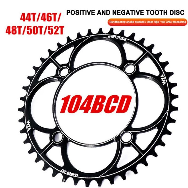 

bike heels & chainwheels round chainring 104bcd 44t 46t 48t 50t 52t tooth mtb mountain chain ring chainwheel