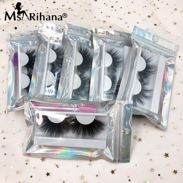 

false eyelashes dramatic 5d mink with makeup brush handmade full strip fake eye lashes 3d 25mm in bulk1