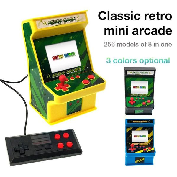 

classic retro nostalgic arcade children's game console for built-in 256-in-one two-game plus handle portable players