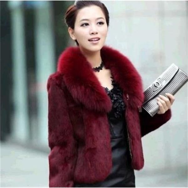 

winter women's faux jacket artificial fur overcoat furry coat femme plus size warm fake outwear z119, Black