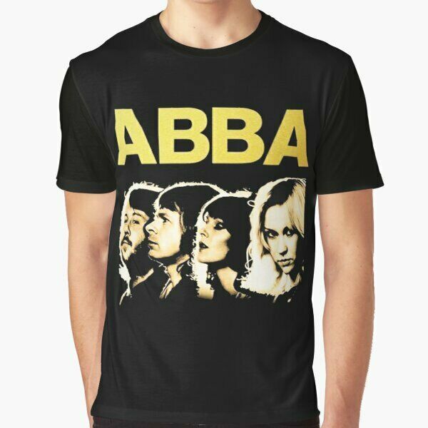 

mama mia music disco graphic t-shirt abba gift ideas for fans, White;black