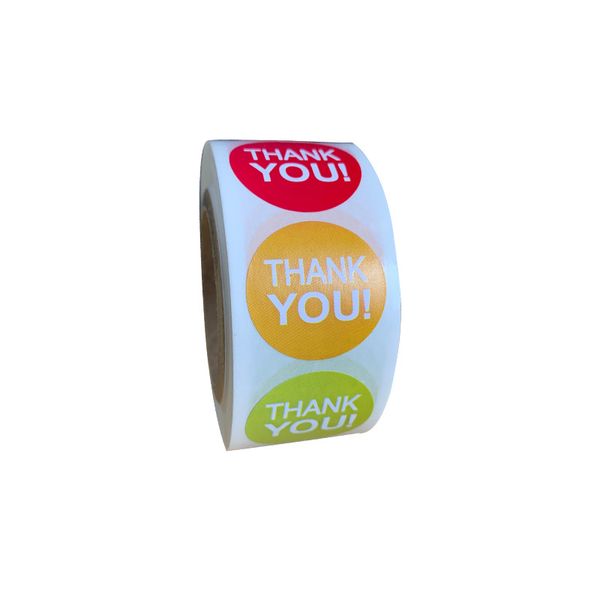 

8 color printing personality thank you sticker label seal adhesive wrapping envelope gift 1221234