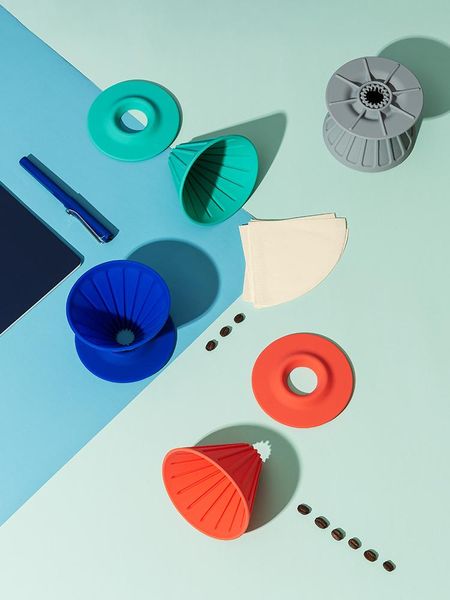 

coffee filters arrival 1-2 cups portable silica gel dripper pour over maker v60 filter cup washable detachable holder