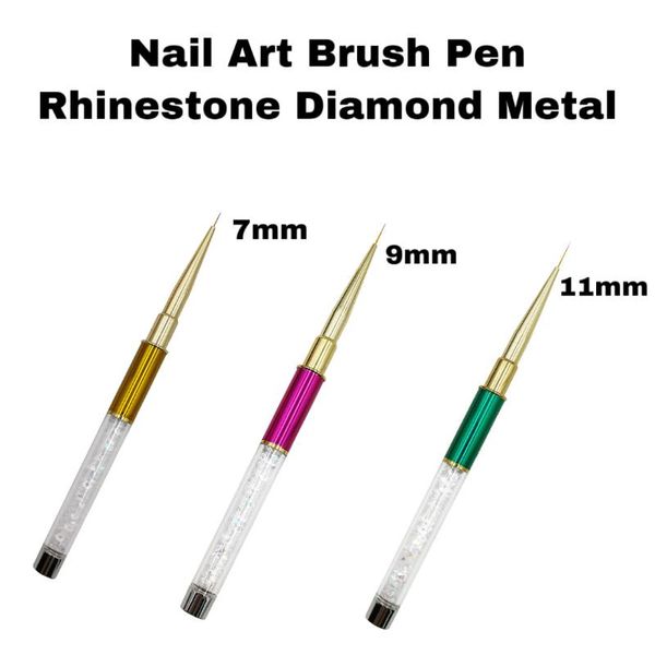 

nail art kits brush pen rhinestone diamond metal acrylic handle carving powder gel liquid salon liner brushes with cap