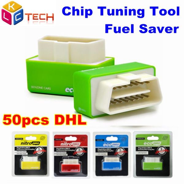 

code readers & scan tools dhl 50pcs nitroobd2 ecoobd2 for diesel benzine car chip tuning box nitro obd2 eco plug&drive interface fuel s