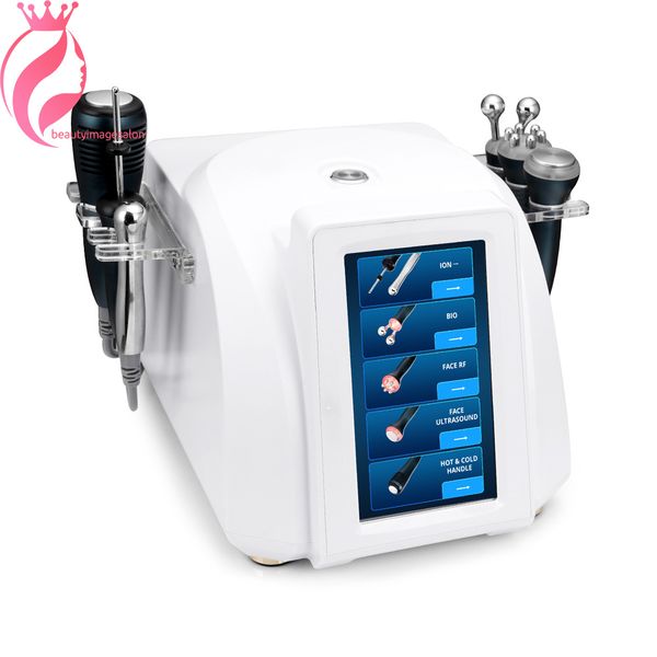 Dimagrante 5 IN1 ION Microcorrente Face Lift Viso Anti Pigmentazione Rimozione di comedone Pulizia profonda HotCold Hammer Dispositivo ad ultrasuoni