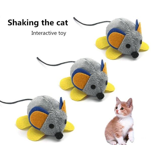 

cat toys pet mice funny cute plush toy mouse interaction vibration supplies