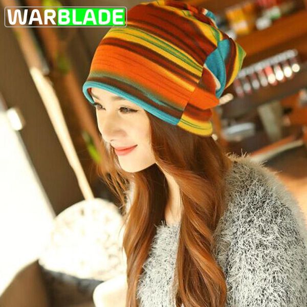

cycling caps & masks warblade outdoor sports winter warm ski hat earmuffs cap windproof hiking riding snow men women knitted beanies, Black