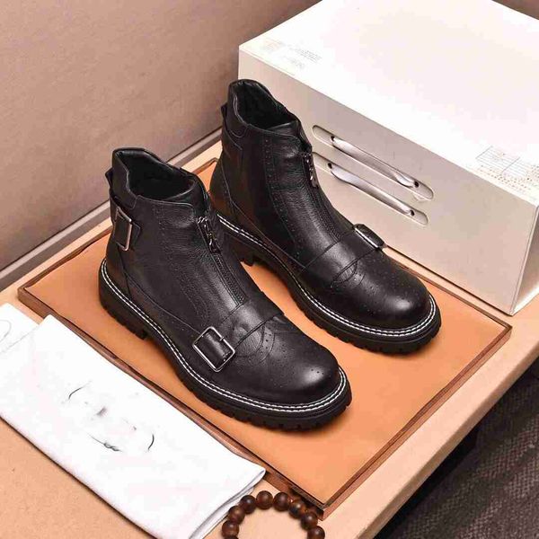 

luxury designer men casual shoes authentic metal trample lazy dress shoe buckle shoes running mens sports high gang [with box] au20, Black