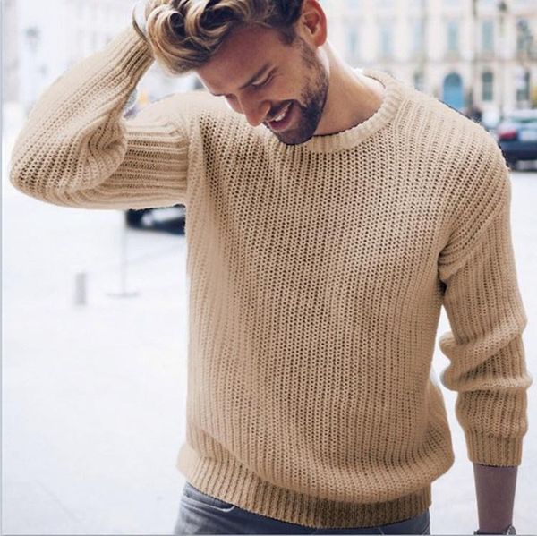 

men's sweaters autumn winter round neck pullover knitted sweater men long sleeve hip hop casual retro streetwear, White;black