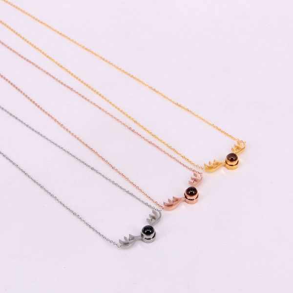 

x7-311a tiktok with same "deer" has 100 languages. i love you, the necklace is creative., Silver