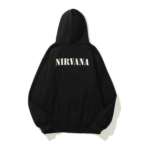 

11new angel print hooded men's dark trend street hip hop top, Black