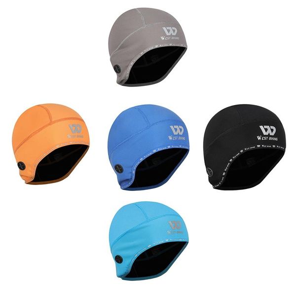 

winter sport skull caps windproof thermal cycling helmet hat running riding hiking ski mtb bike headwear & masks, Black