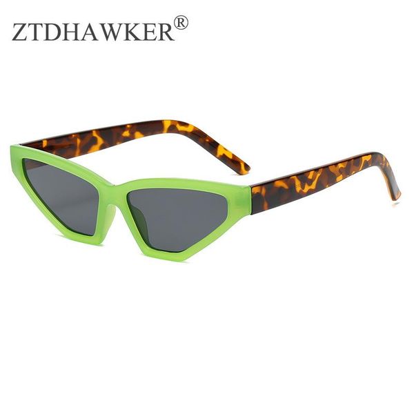 

sunglasses 2021 personality small frame triangle cat's eye trend women's temperament fashion versatile art glasses, White;black