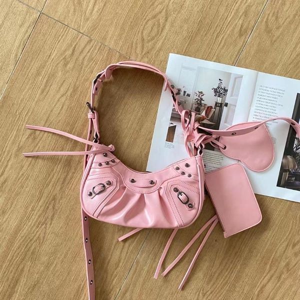

evening bags arrival women's le cagole small shoulder bag design pleated saddle cross body messenger with coin purse handbag