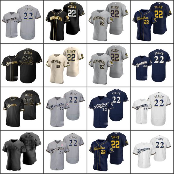 

milwaukee brewers men 22 christian yelich women youthjerseys, Black;red