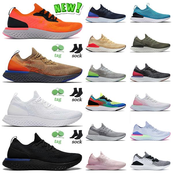 

r mens women running shoes epic fly knit v1 v2 orange brownish yellow triple white black blue club gold grey volt olive sports sneakers jogg