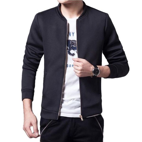 

men's jackets latest autumn men plus size 4xl jacket fashion slim collar 4 color, Black;brown