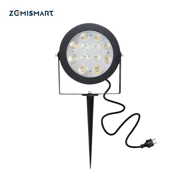 

smart home control zemismart zigbee led garden light outdoor 12w ac100~240v work with samrtthings voice by alexa