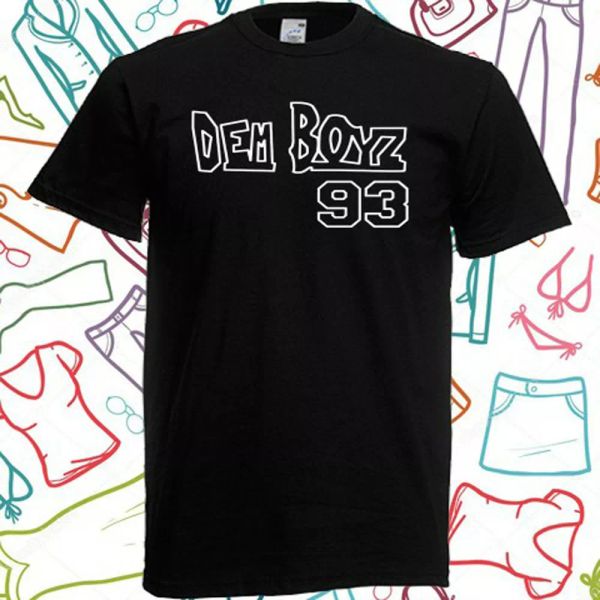 

dem boyz 93 logo men's black t-shirt size s to 3xl, White;black