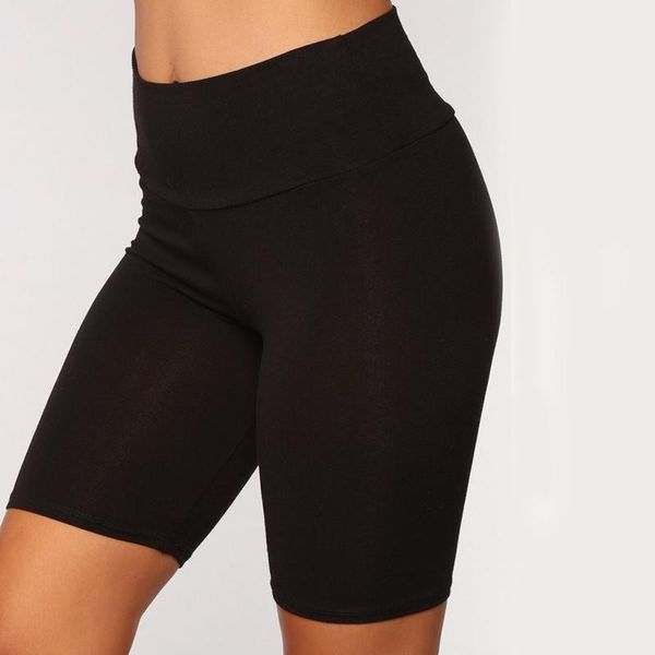 

solid color high waist women short stretchy seamless slim cycling energy leggings gym girl leggins, White;black