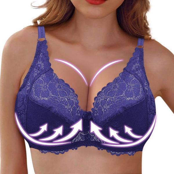 

yoga outfit womens floral lace bras perspective underwire bra lingerie plus size bralette large cup 38-46 e f