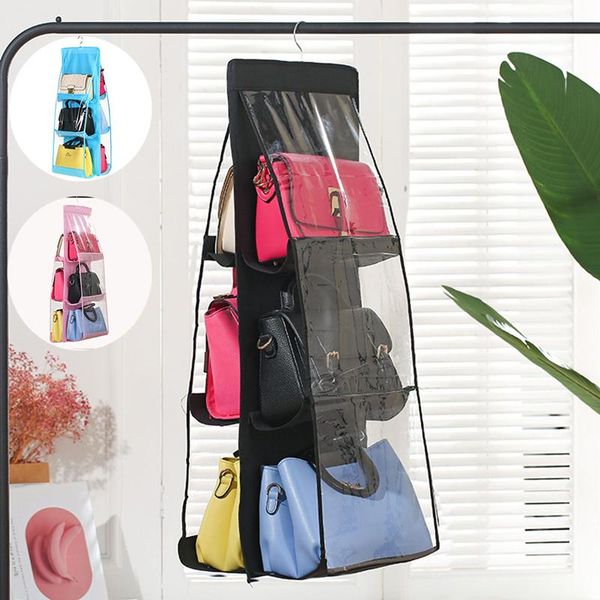 

6-pocket hanging wardrobe closet shoulder bag storage multifunctional clothes and socks sorting organizing bags