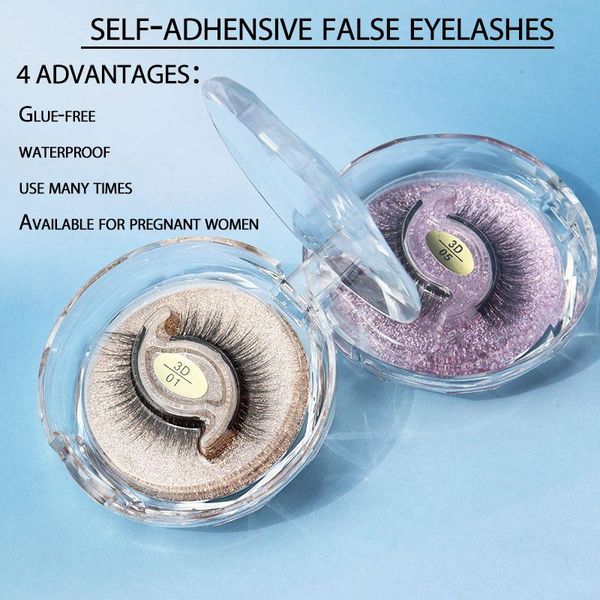 

false eyelashes 2021 glue-self-adhensive faux mink healthy pregnant woman eyelash waterproof use many times natural