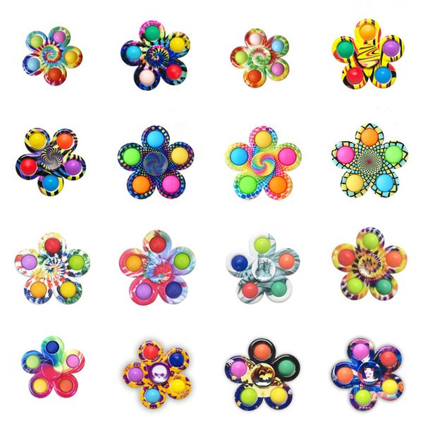 

decompression toys push its pops fidget colorful spinner characteristic five popper bubble fingertip sensory toy for children gifts