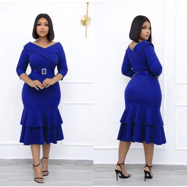 

ethnic clothing autumn polyester african dresses for women 2021 v-neck short sleeve dress clothes, Red