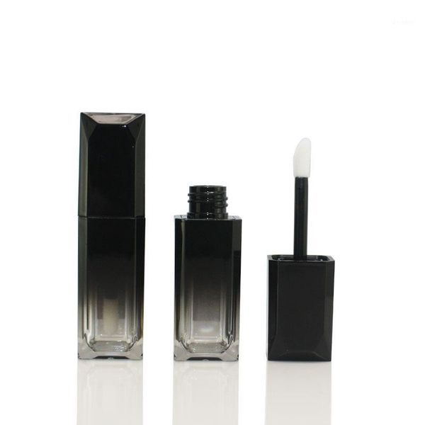 

square lip gloss tube black gradient glaze dispensing bottle empty women makeup waterproof lipgloss1