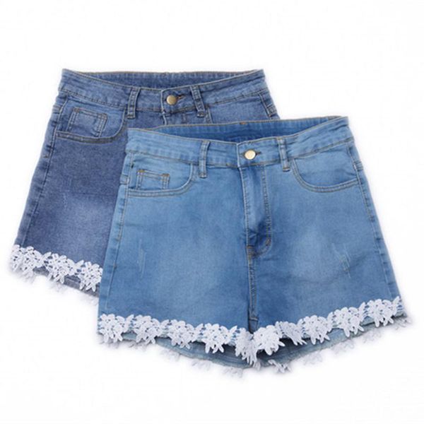 

women's shorts jean bum for women denim summer 2021 blue lace zipper mini fashion beach clothing streetwear korean ladie, White;black