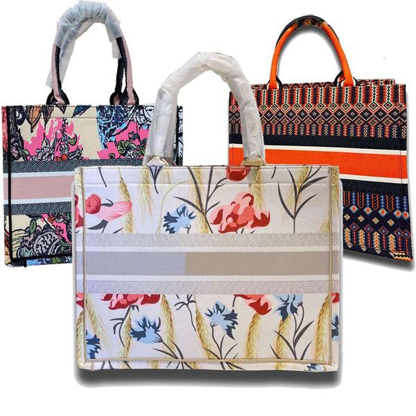 

designer tote bag branded crossbody mini luxurys bags handbag 12-color hand-embroidered high-end brand canvas multi-print ladies