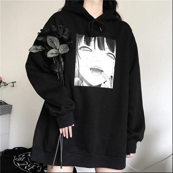 

women black harajuku hoodie girls cool oversized females japan ulzzang fashion punk streetwear