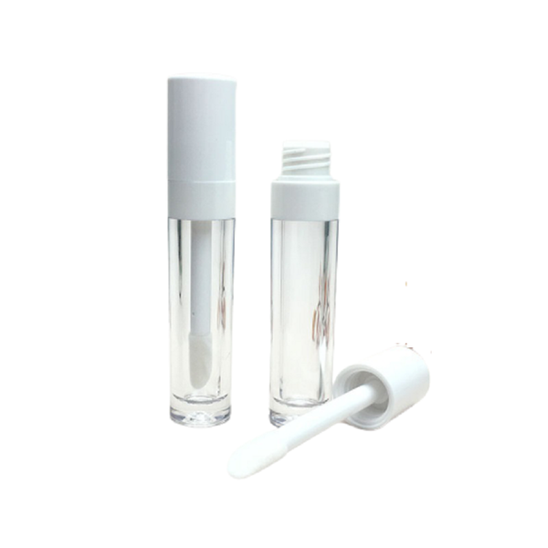 

empty big brush lip gloss tube plastic white liquid lipstick container round lipgloss bottles with storage & jars
