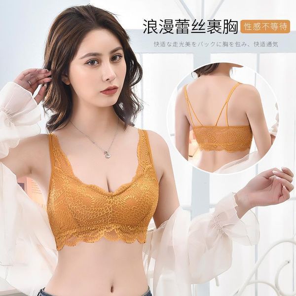 

seamless lace bralette womens bra summer lingerie camisole girls breathable tube bustiers & corsets, Black;white